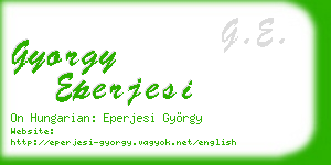 gyorgy eperjesi business card